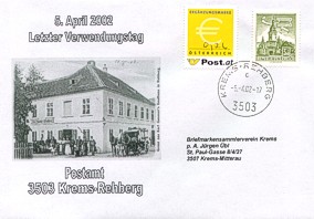 Schlieung Postamt 3503 Krems-Rehberg