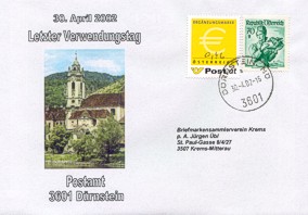 Schließung Postamt 3601 Dürnstein Schließung Postamt 3601 Dürnstein