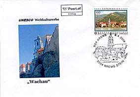 Ersttag der Sonderpostmarke 'UNESCO Weltkulturerbe - Wachau'