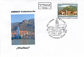 Ersttag der Sonderpostmarke 'UNESCO Weltkulturerbe - Wachau'