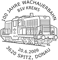 Sonderstempel 100 Jahre Wachauer Bahn Sonderstempel 100 Jahre Wachauer Bahn